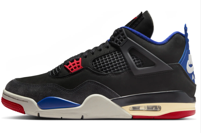 Air Jordan 4 Retro 'Rare Air' Sneakers - Black/Royal Blue